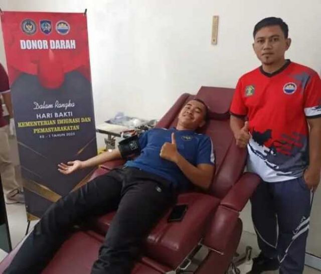 Lapas Bagansiapiapi Gelar Donor Darah, Sambut Hari Bhakti Kementerian Imigrasi dan Pemasyarakatan Ke - 1