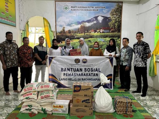 Wujud Kepedulian Kepada Masyarakat, Lapas Kelas IIA Bagansiapiapi Berikan Bantuan Sosial ke Panti Asuhan dan Pondok Pesantren 