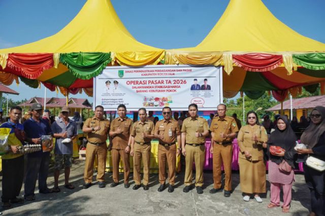 Sambut Bulan Suci Ramadhan, Disprindagsar Rohil Gelar Pasar Murah 