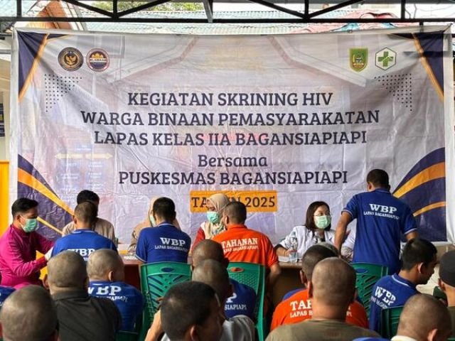 CEGAH DINI HIV DALAM LAPAS, LAPAS BAGANSIAPIAPI GELAR SKRINING KESEHATAN
