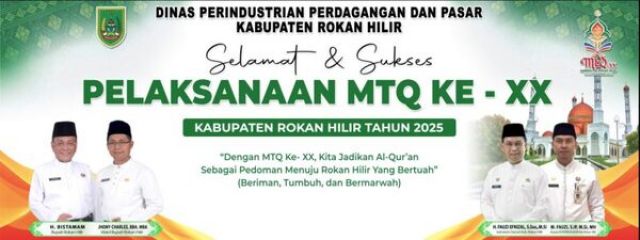 Kepala Disprindagsar Rohil Muhammad Fauzi, S.IP,.M.Si,.MH Sampaikan Ucapan Selamat Dan Sukses Atas Pelaksanaan MTQ Rohil Ke - XX Tahun 2025